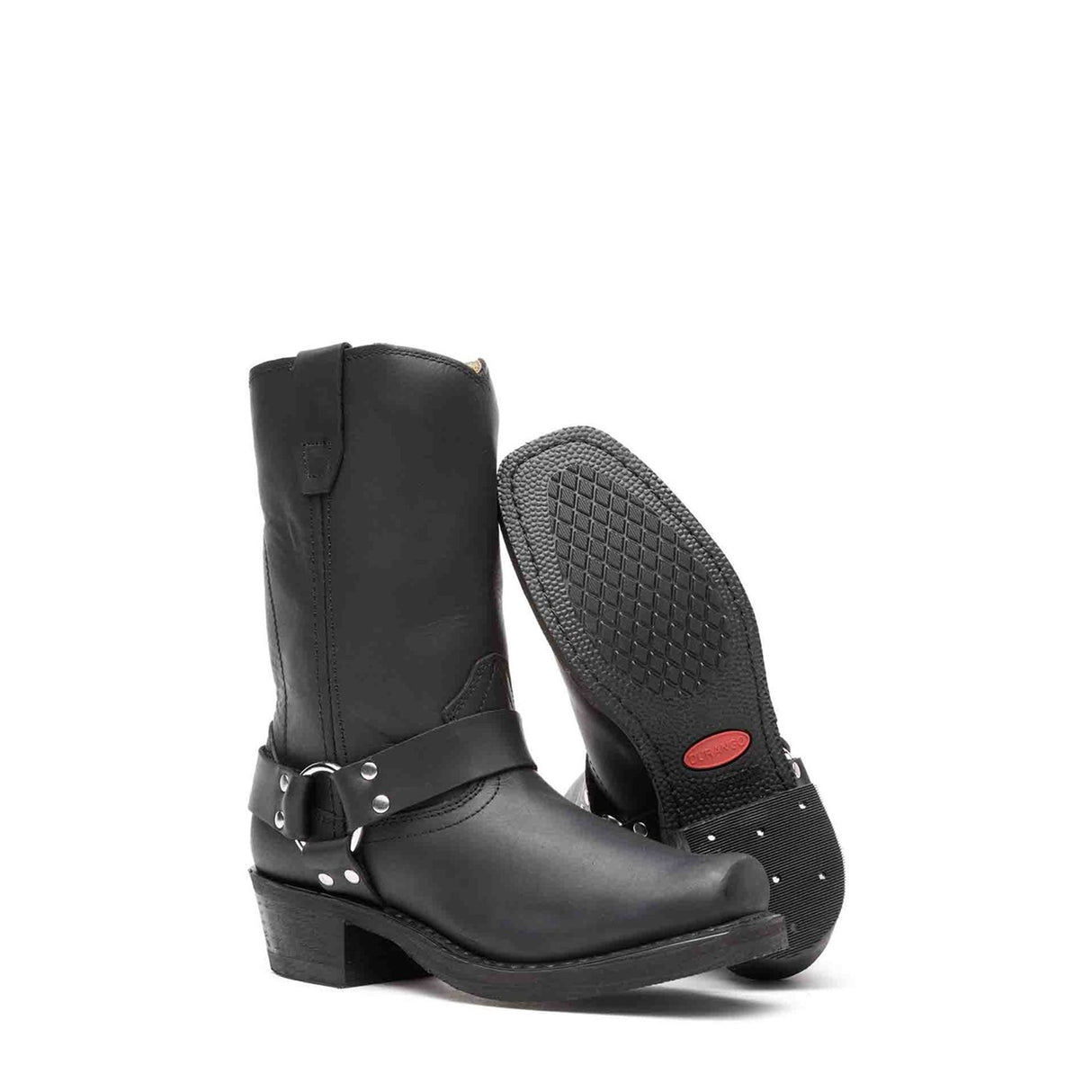 Women's Harness Biker Boots Black