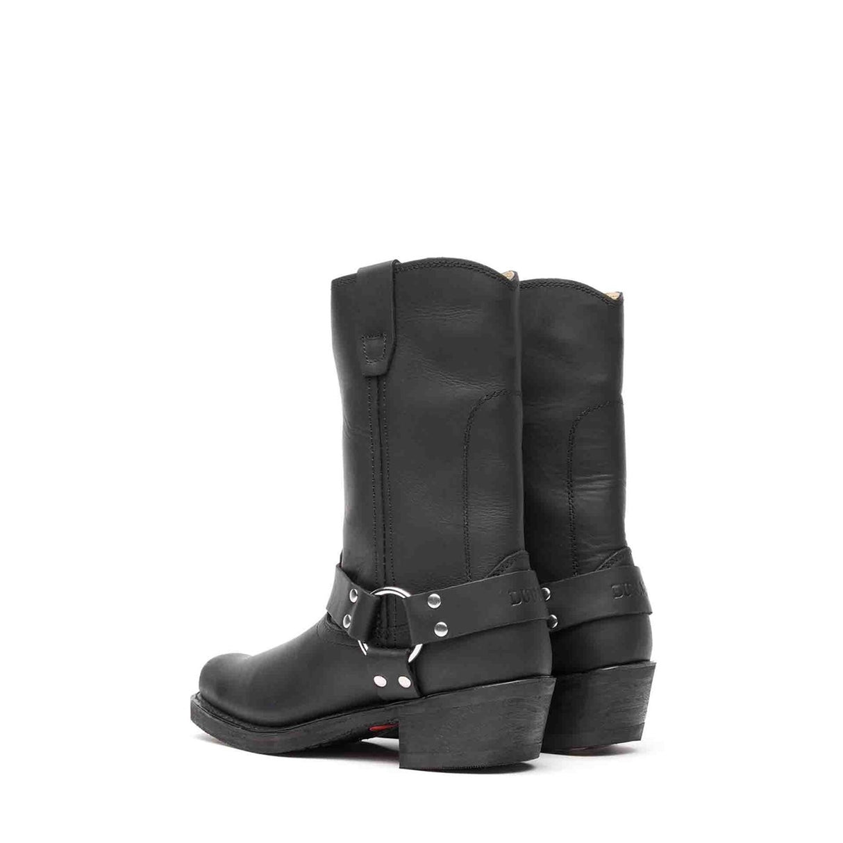 Women's Harness Biker Boots Black