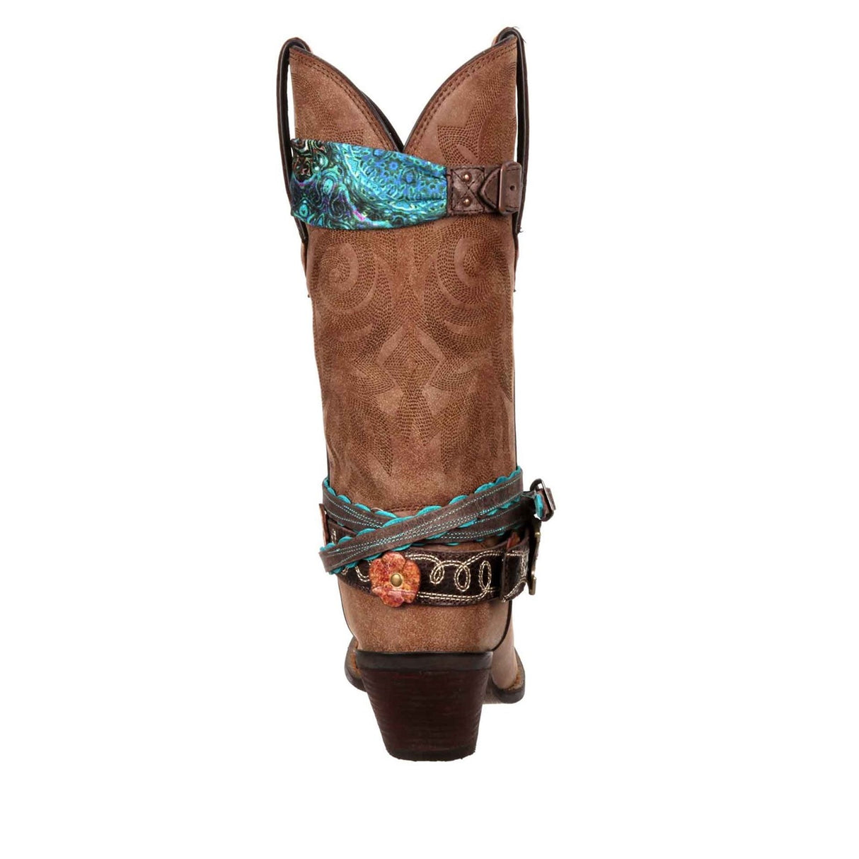 Women's Crush Accessorised Western Boots Brown