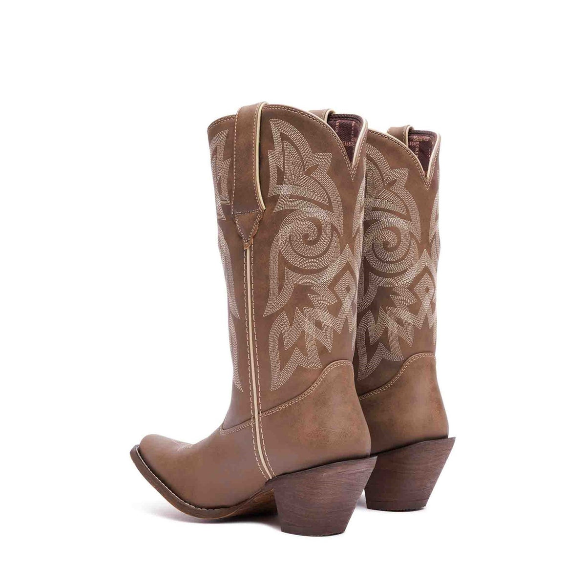 Women's Crush Flag Accessory Western Boots Brown Khaki