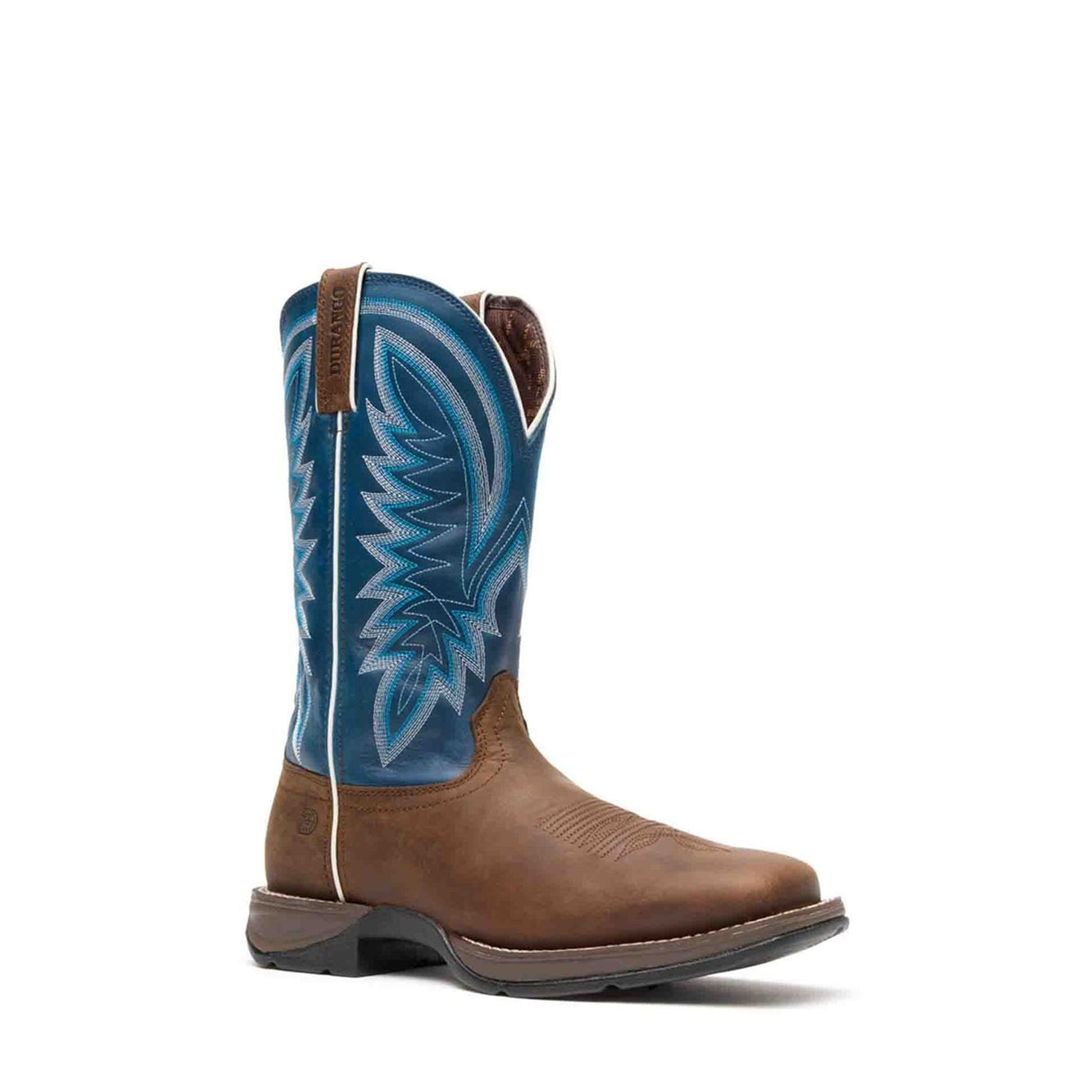Men's Rebel Western Boots Saddle Brown and Denim Blue
