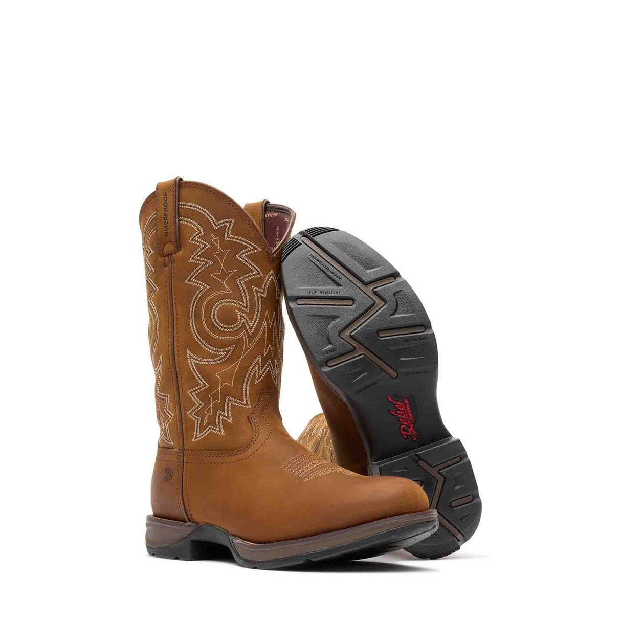 Men's Rebel Waterproof Western Boots Coyote Brown