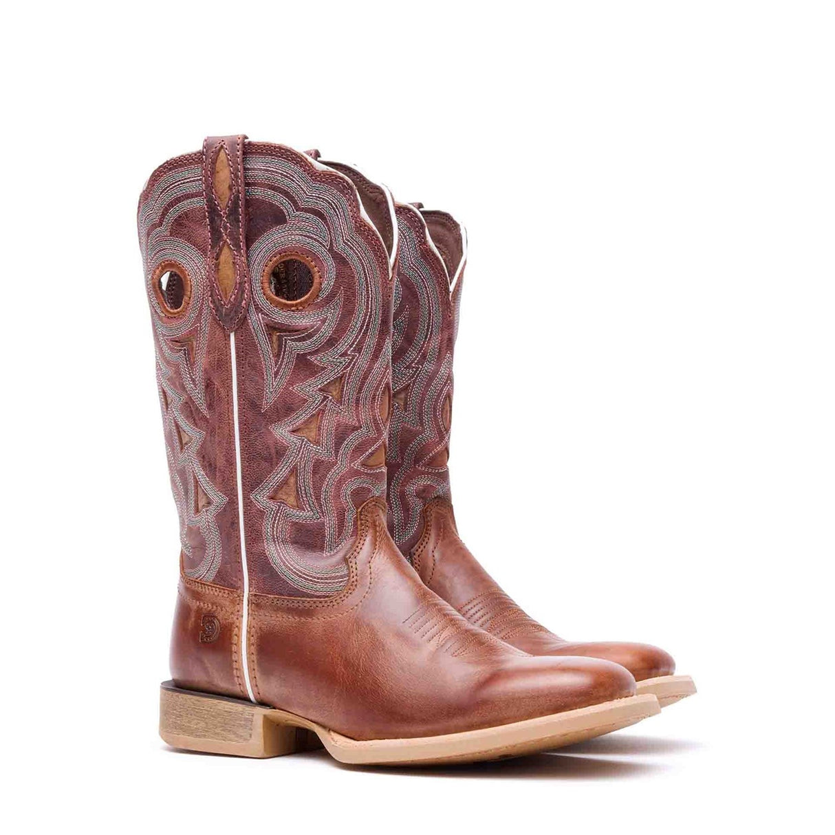 Women's Lady Rebel Pro Western Boots Dusty Brown Sky Blue