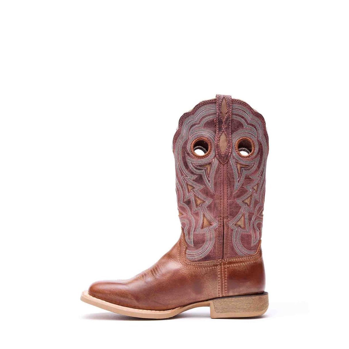 Women's Lady Rebel Pro Western Boots Dusty Brown Sky Blue