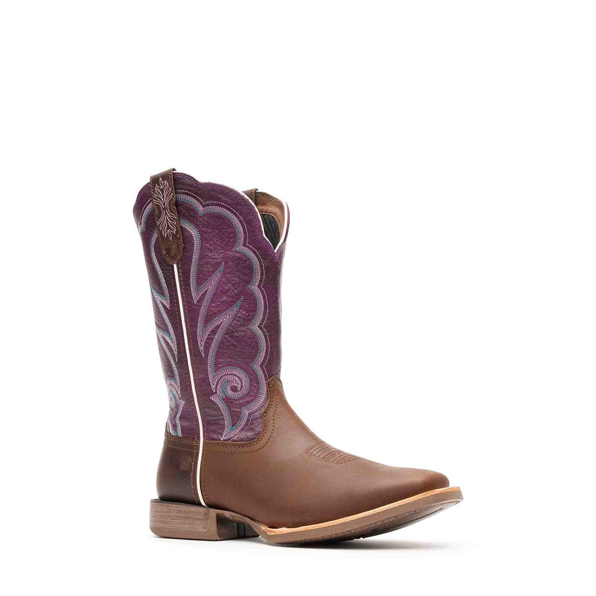 Women's Lady Rebel Pro Western Boots Oiled Brown and Plum