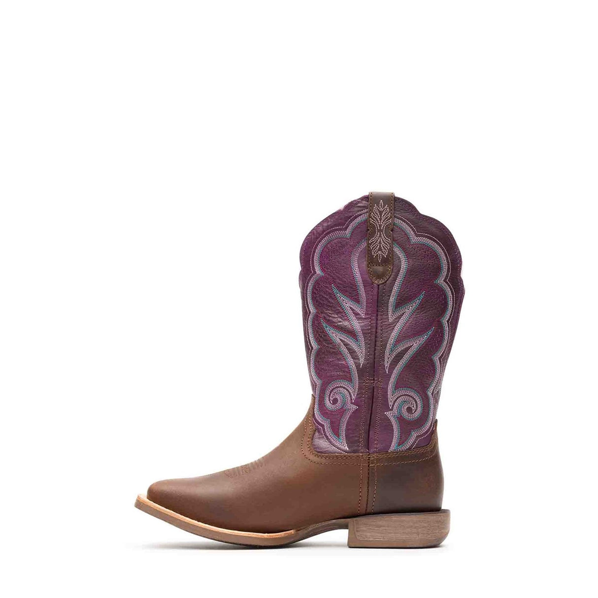 Women's Lady Rebel Pro Western Boots Oiled Brown and Plum