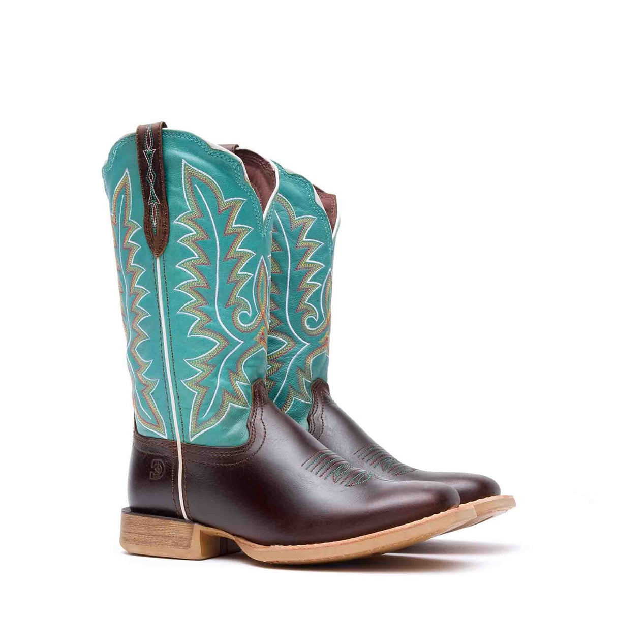 Women's Lady Rebel Pro Western Boots Bay Brown and Arctic Blue