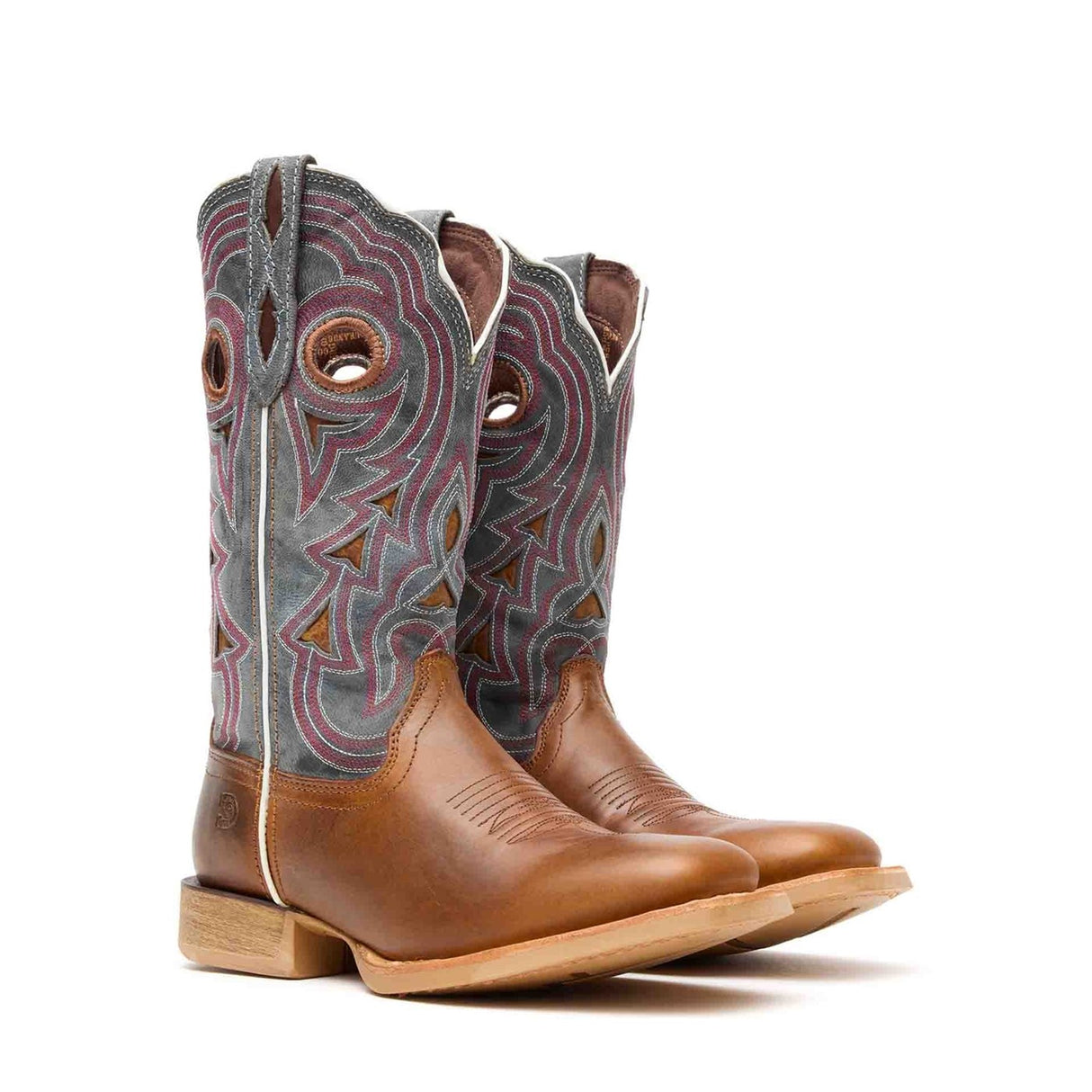 Women's Lady Rebel Pro Western Boots Golden Brown and Periwinkle