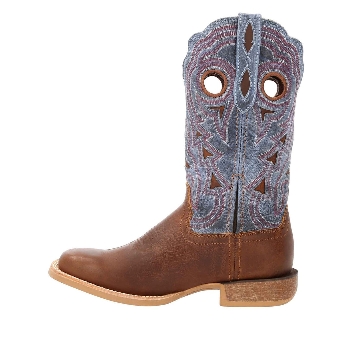 Women's Lady Rebel Pro Western Boots Golden Brown and Periwinkle