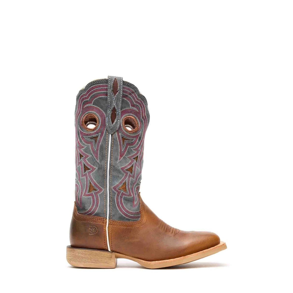Women's Lady Rebel Pro Western Boots Golden Brown and Periwinkle