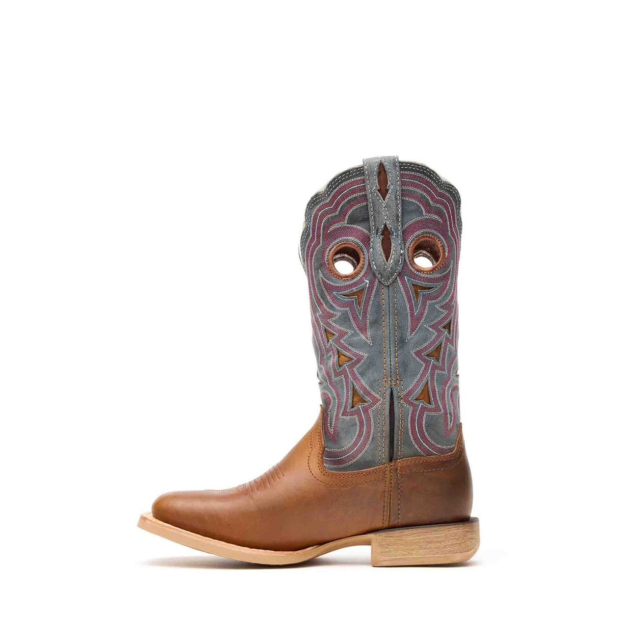 Women's Lady Rebel Pro Western Boots Golden Brown and Periwinkle