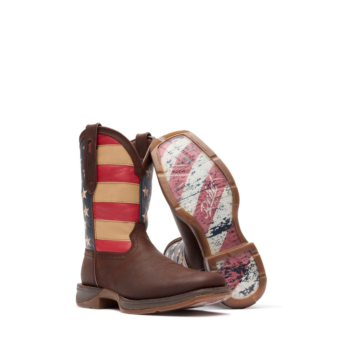 Men's Rebel Western Boots Brown Union Flag