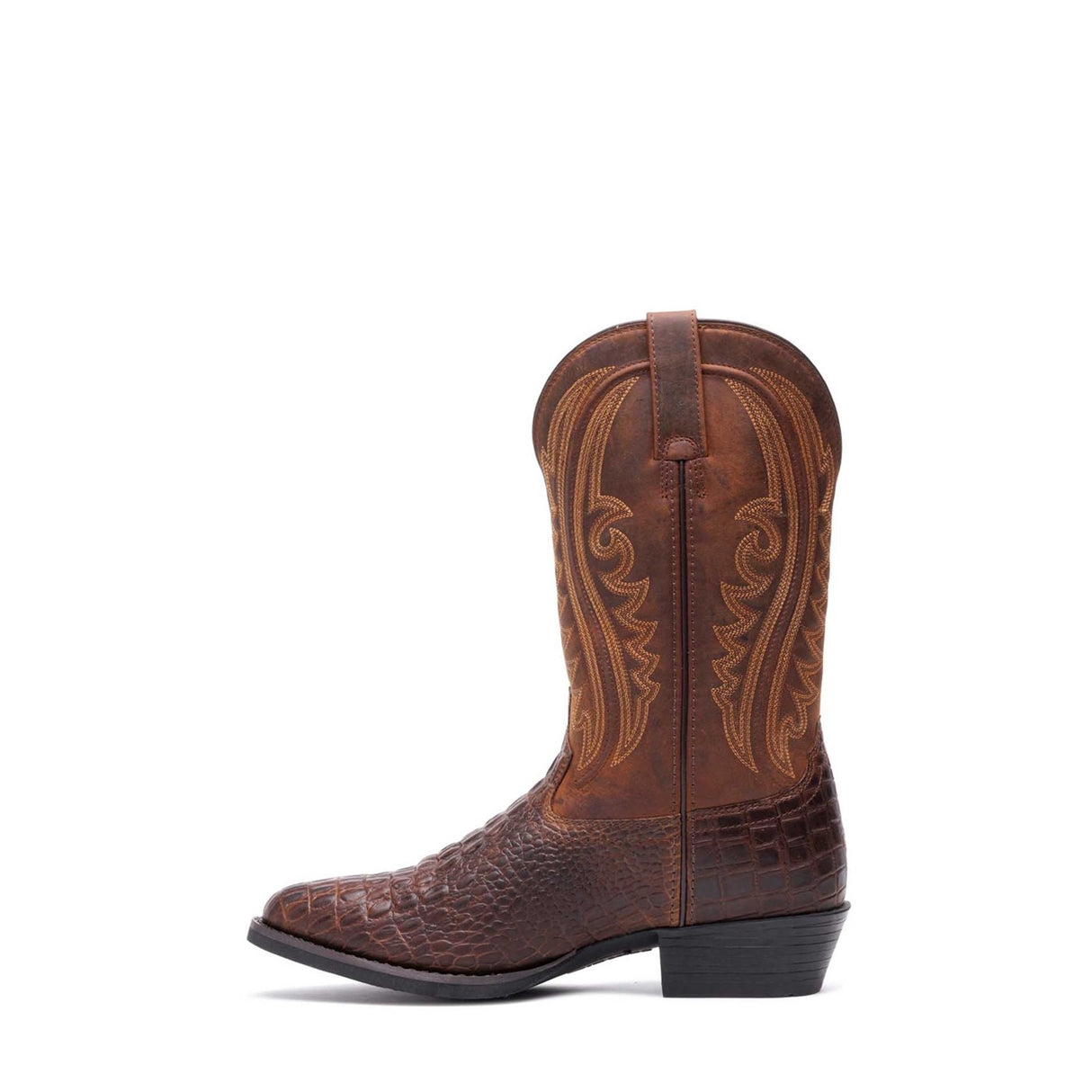 Men's Shyloh Western Boots Cigar Croco Trail Brown