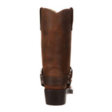 Women's Harness Biker Boots Brown Harness