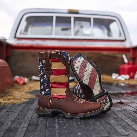 Men's Rebel Western Boots Brown Union Flag