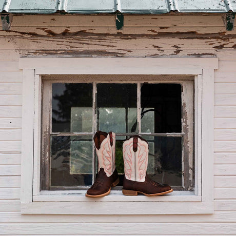 Women's Lady Rebel Pro Western Boots Trail Brown White