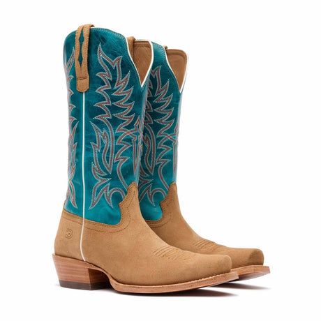 Women's Arena Pro Elite Western Boots Fawn Gypsy Teal