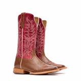 Women's Arena Pro Elite Western Boots Pecan Strawberry Sunrise