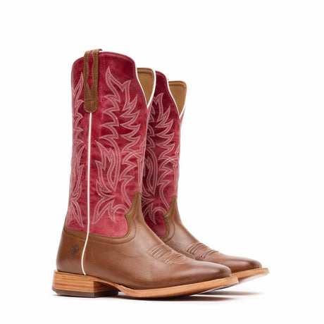 Women's Arena Pro Elite Western Boots Pecan Strawberry Sunrise
