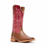 Women's Arena Pro Elite Western Boots Pecan Strawberry Sunrise
