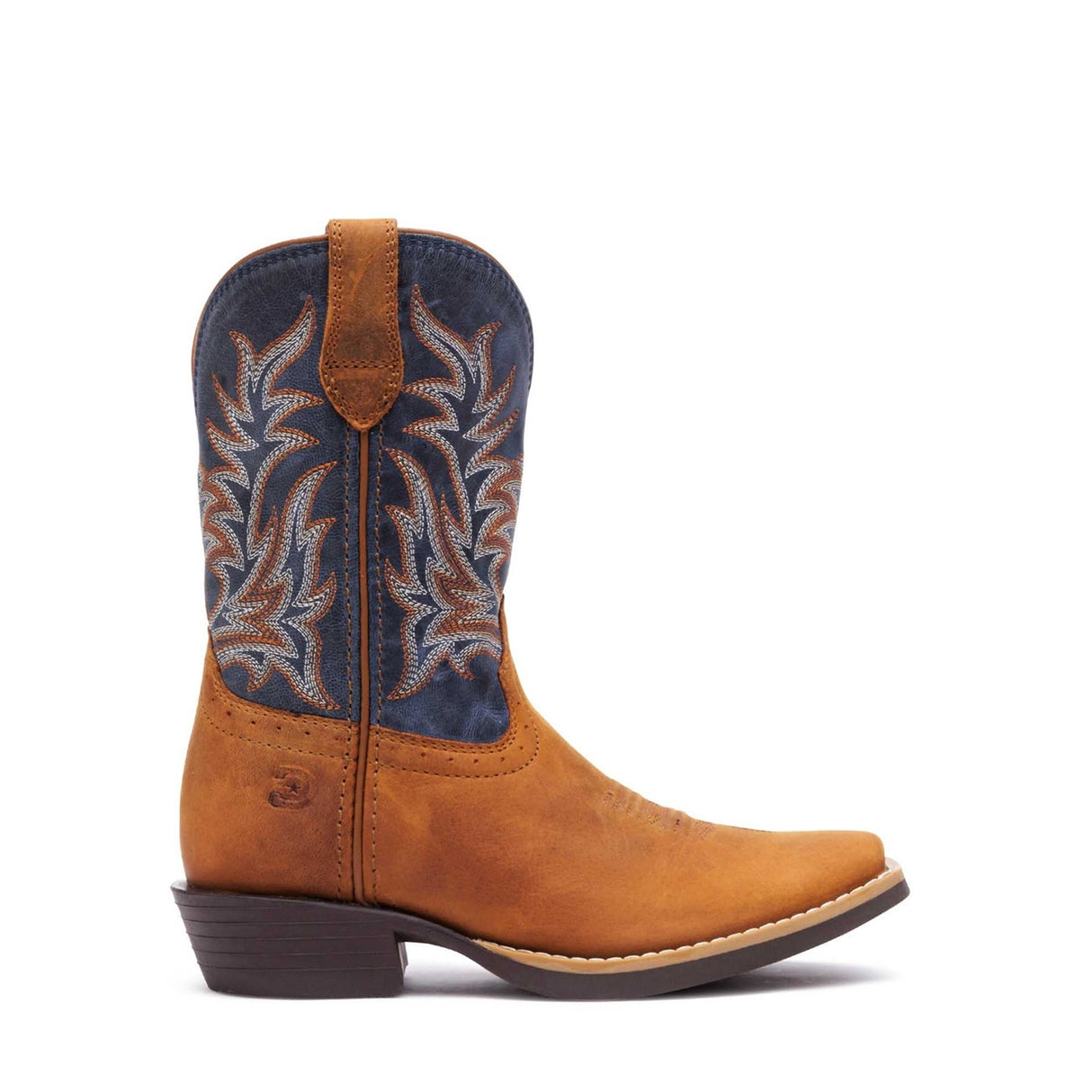 Kids' Shyloh Western Boots Wrangler Brown Denim Blue